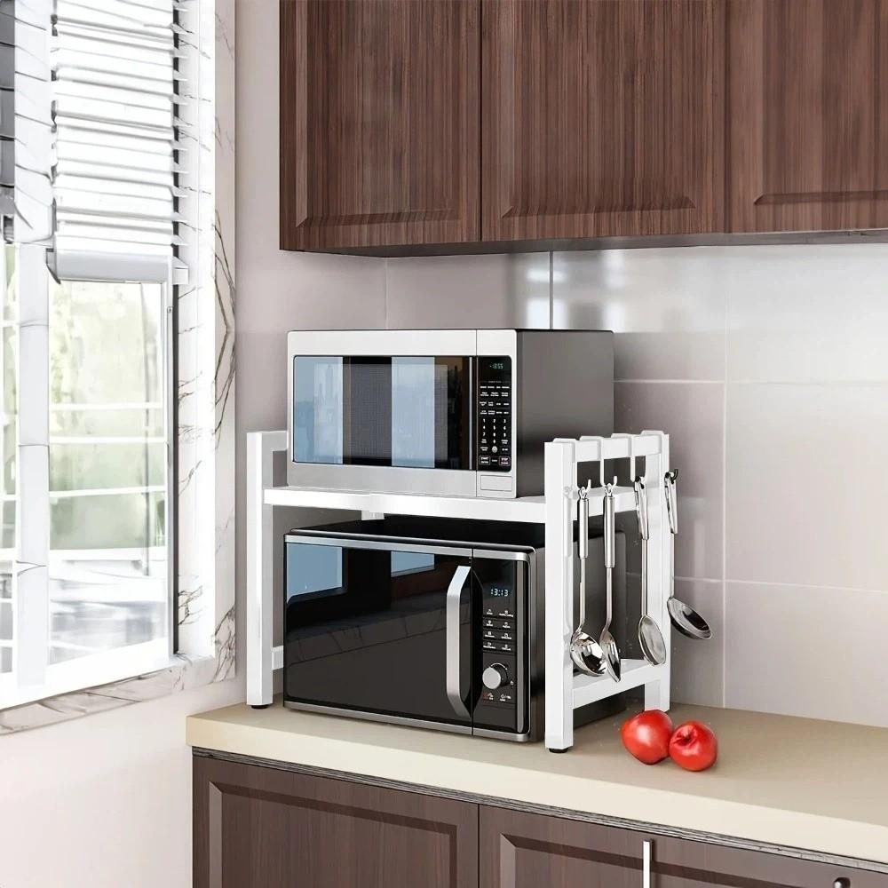 Retractable Metal Kitchen Storage Rack Adjustable Oven Storage Shelf  Seasoning Storage