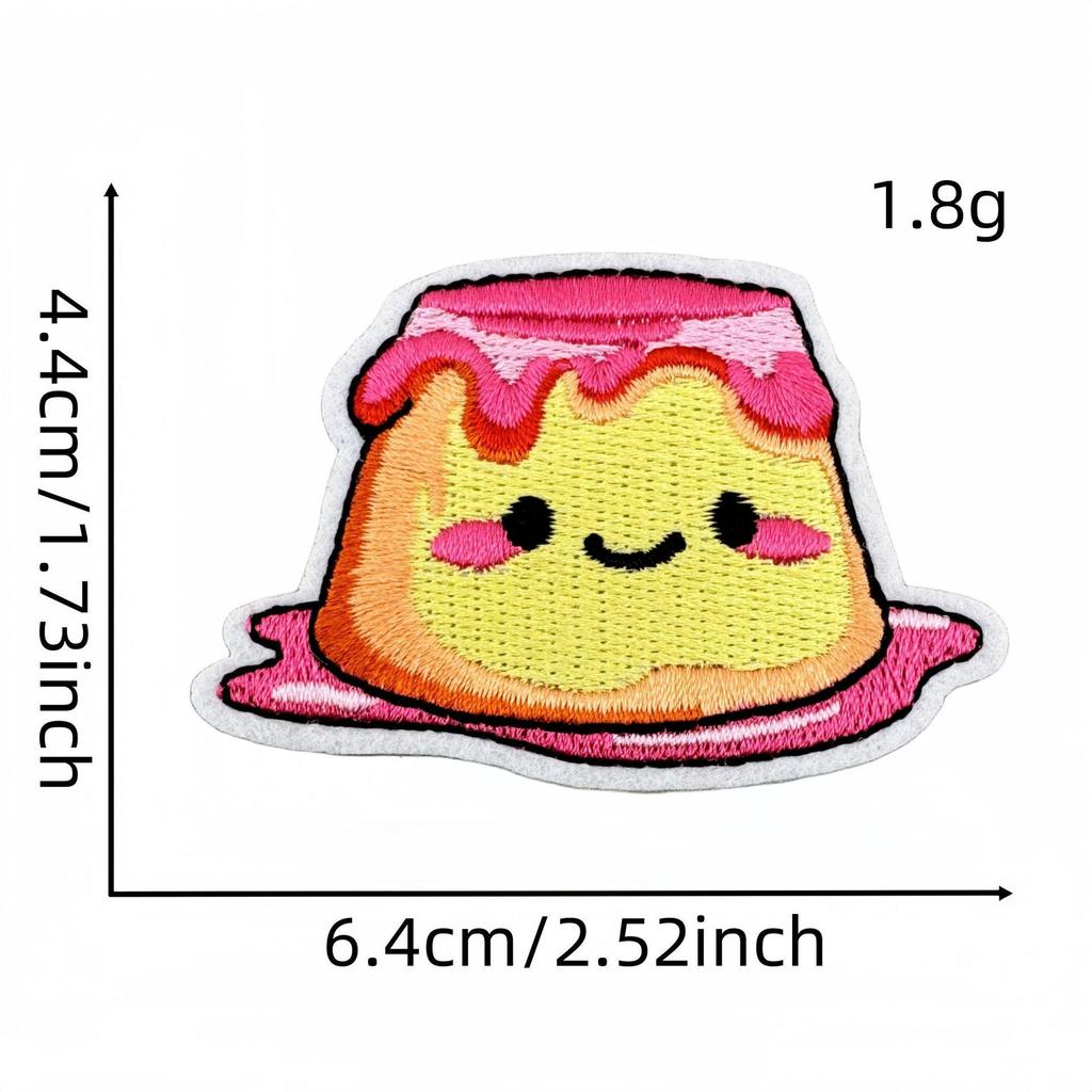 2025 Cute Cartoon Pizza Snack Embroidered Cloth Patches for Kids' Clothes