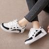2024 Platform Sneakers Round Toe Flatform Non-slip Sporty Shoes Outdoor Skate Womens Shoes Lightweight Lace Up Designer Shoes