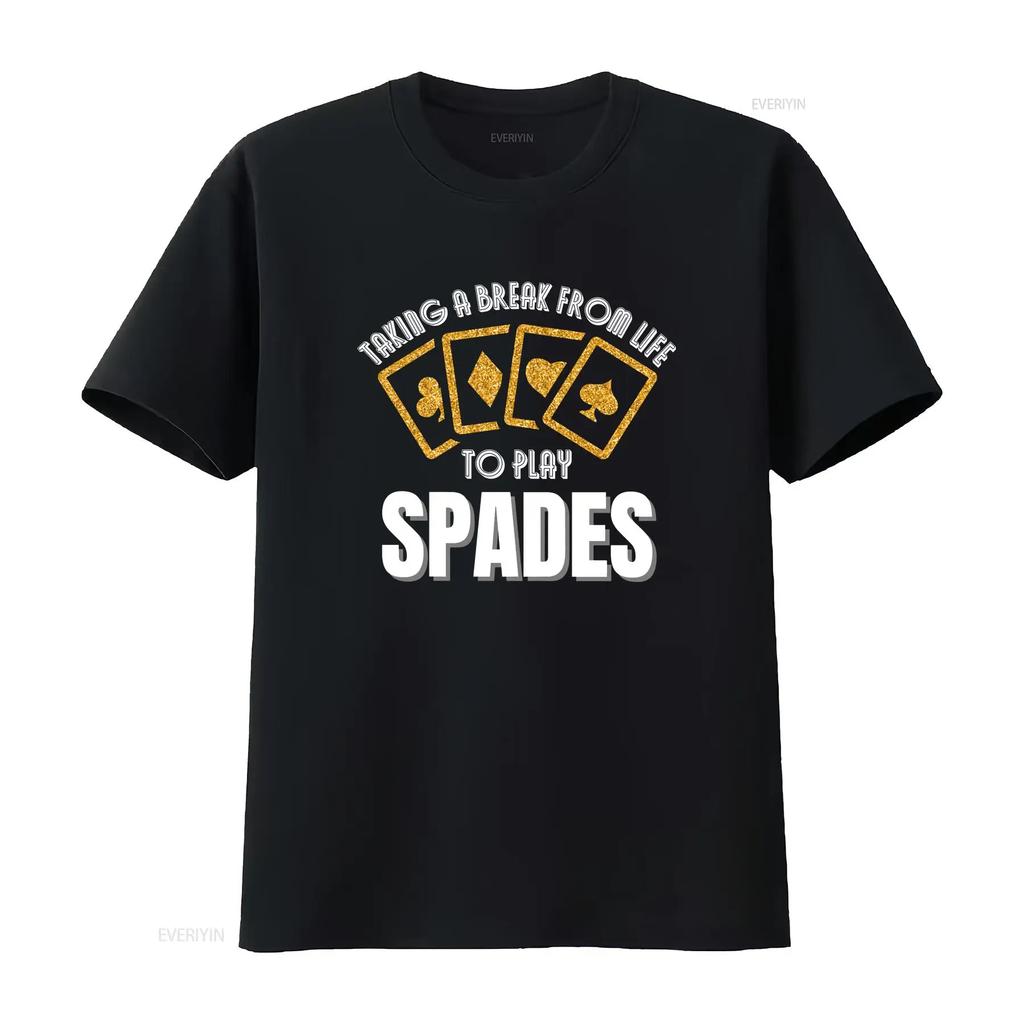 Spades T Shirt King Of Playing Card Game Party Player Partners Deck Cards vintage Washed Soft Versatile designer clothes