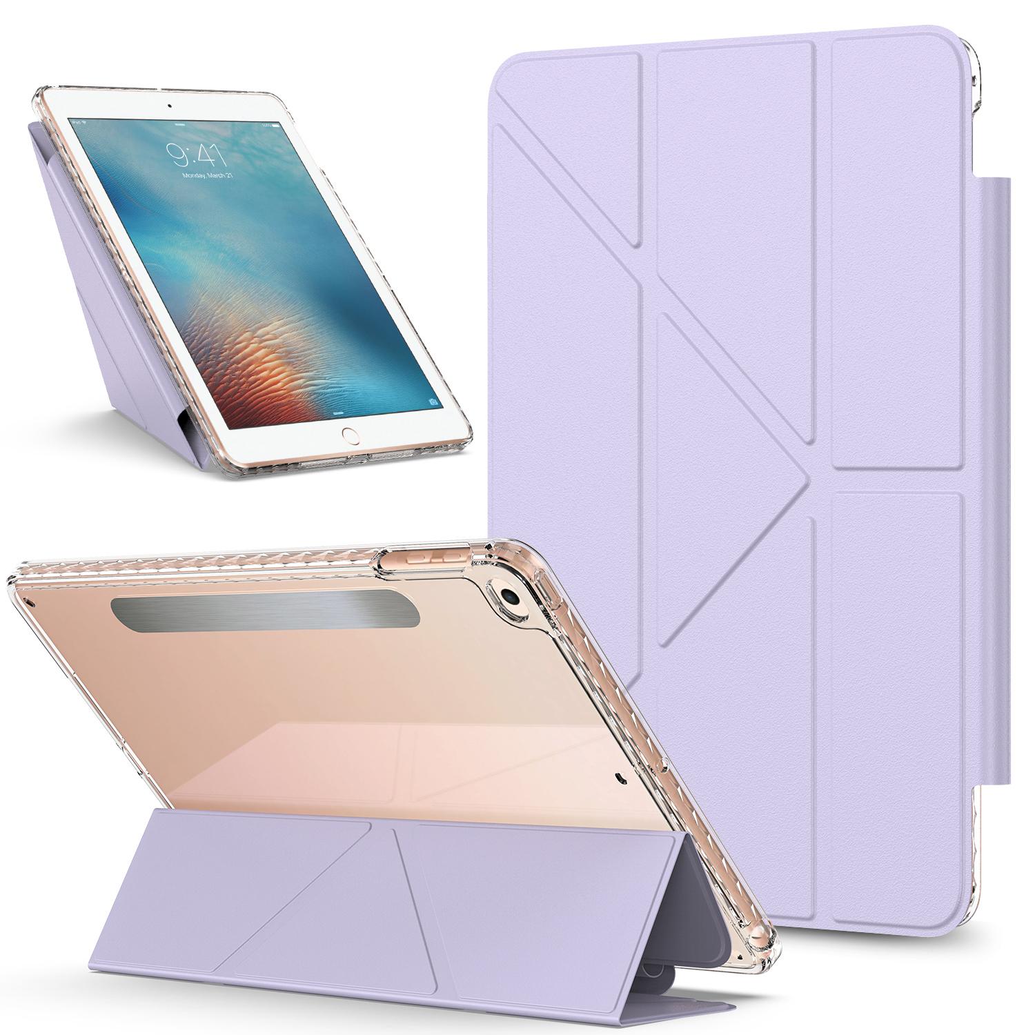 

Tablet Case For iPad 9.7-inch (2018)/(2017)/Air 2/Air (2013) Stand Magnetic Detachable PU Leather Cover with Auto Wake/Sleep E