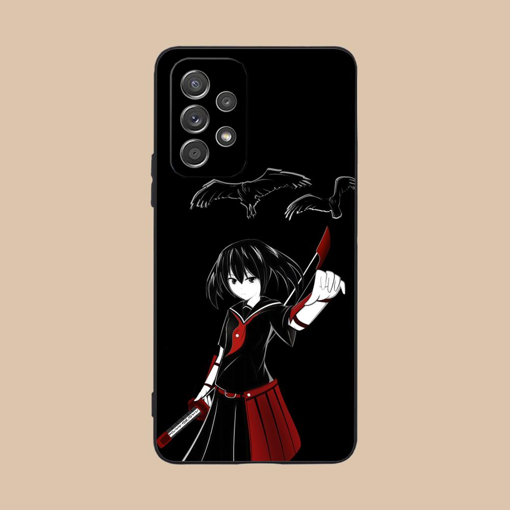 Akame Kurome Matte TPU Mobile Phone Case for Samsung Galaxy M55 54 42 35 34 33 32 23 22 15 14 13 12 F55 5G Colorful Cover