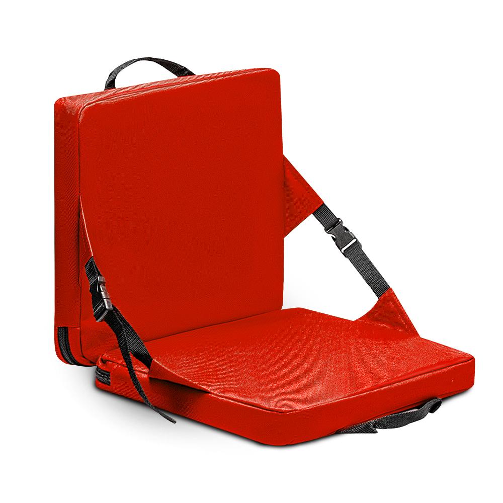 Portable Stadium Cushion 1.5in Thick Foldable Bleacher Seat with Handle Water-resistant Chair Pad for Sports Events & Camping