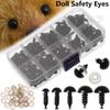 6-12mm Stuffed Screws Animal Puppet Toy Making With Washers Doll Safety Eyes Black Craft Eyeball