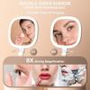 6.3'' Makeup Mirror with Magnification 1X 8X Magnifying Vanity Mirror with 3 Light Modes Rechargeable DoubleSided LED Lighted M