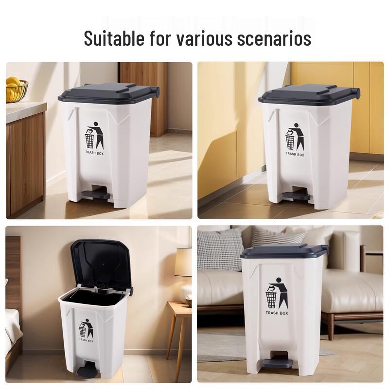 Handun 50L Outdoor Foot Pedal Trash Can with Lid