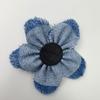 1PC Headwear Accessories Crafts Supplies Sewing Applique for Clothes Decoration Denim Cloth DIY Blue Flowers