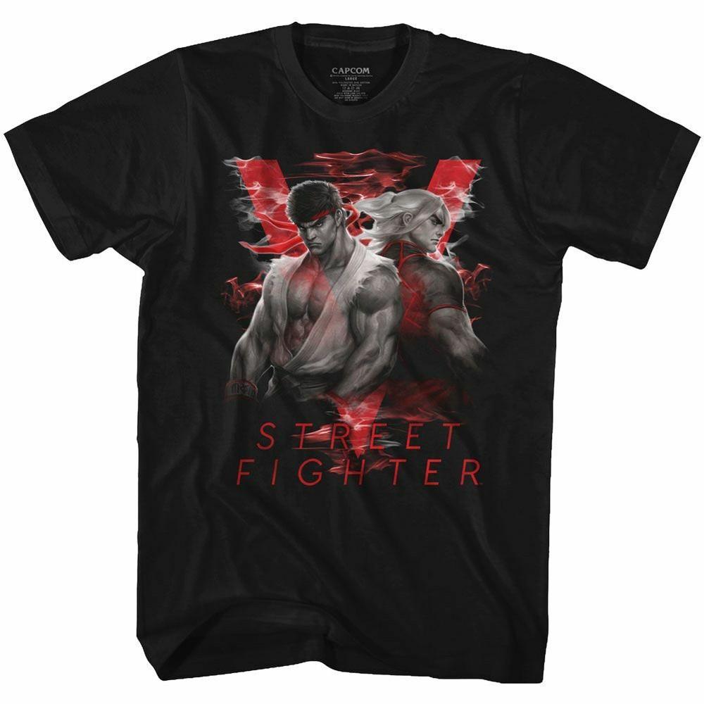 Street Fighter Smoky V Black Adult T-Shirt Unisex T-Shirt