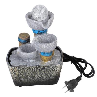 Mini Unique Shape Simulation Desktop Fountain Waterfall Table Ornament for Home Office HotelUS Plug