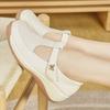 Soft-soled Platform Single Shoes New Autumn Breathable Casual Women's Shoes Soft Leather Shoes White Small Leather Shoes Children