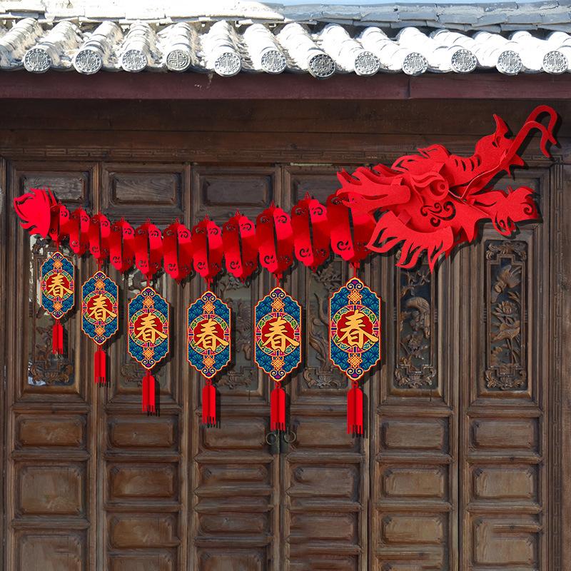 Chinese New Year Dragon Ceiling Decor New Year Party Lunar Year Ornament For Shops Restaurant Party Decor Hanging Ornaments