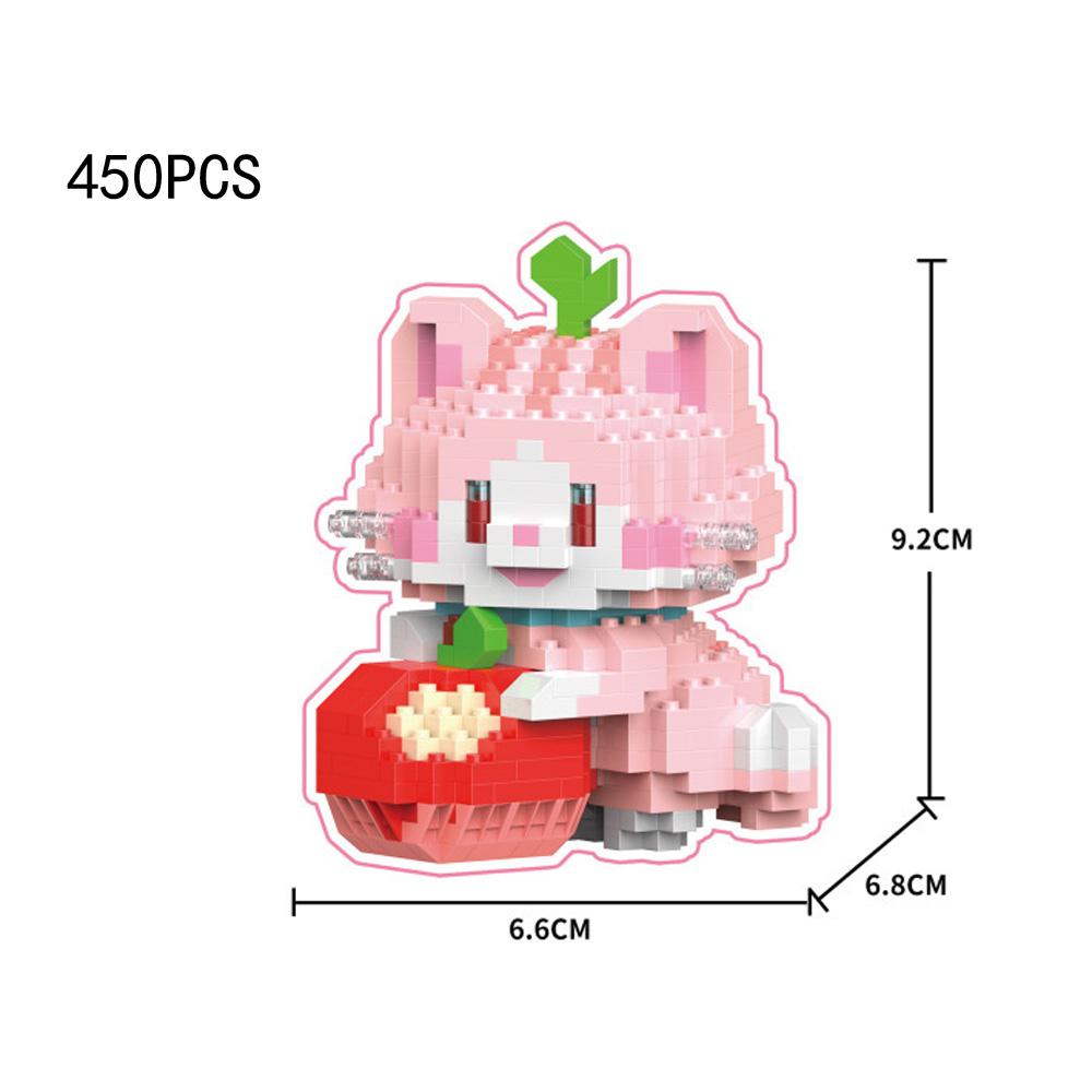 

Lovely Pets Animals Nanobricks Little Cartoon Cat Micro Diamond Block Kitten Construction Model Building Bricks Toys For Gifts