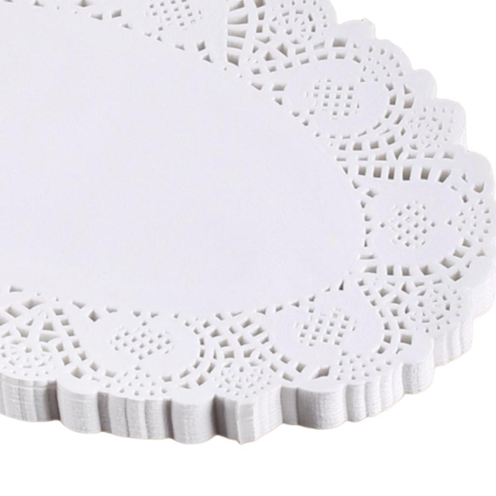 140x White Paper Doilies Decor Versatile Disposable Decorative Paper Placemats for Crafts Party Birthday Desserts Fried Food