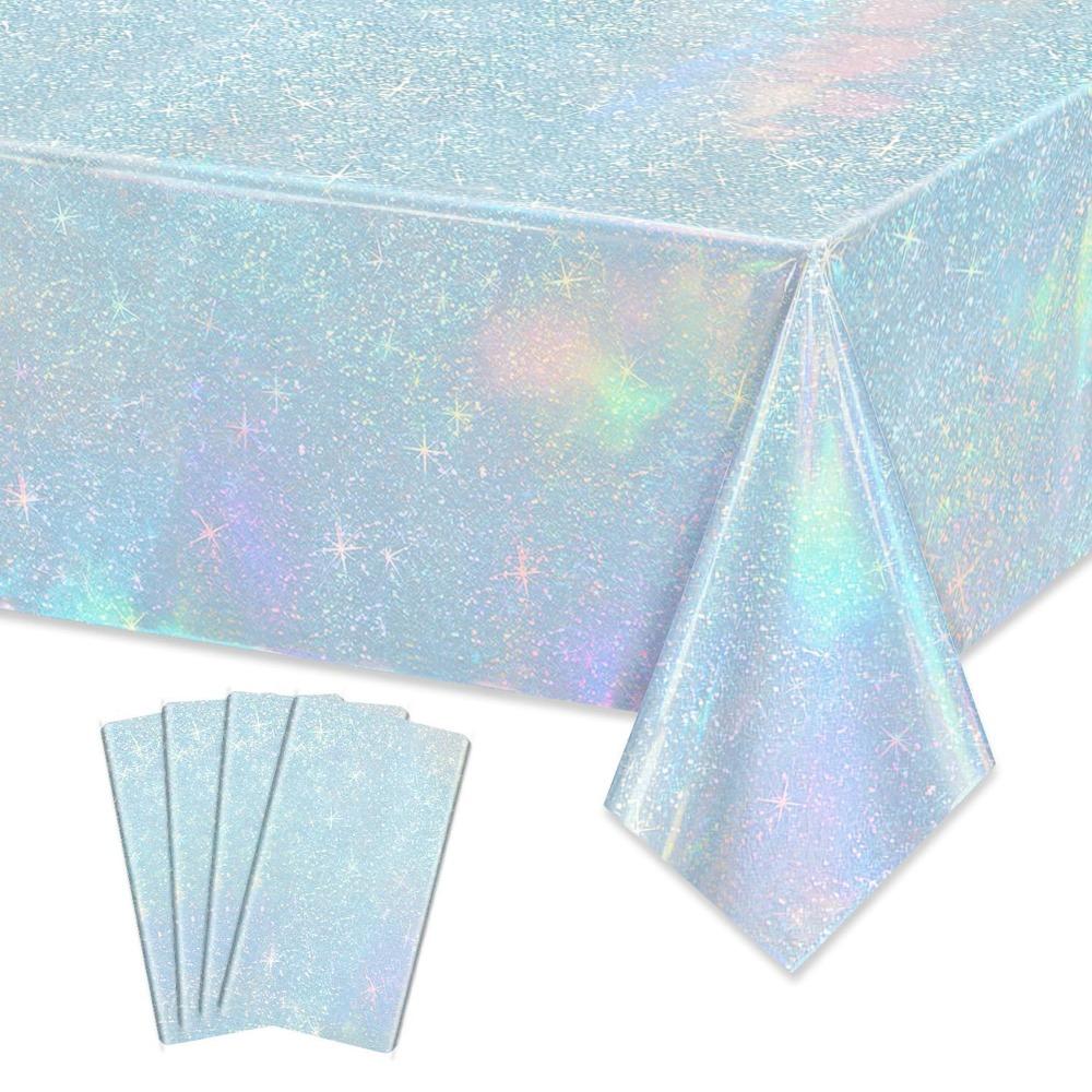 Shiny Disposale Tablecloth Aluminum Film Party Decoration  Birthday Wedding Party Supplies