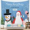 Cartoon Santa Claus Pattern Tapestry Home Bedroom Living Room Wall Decoration Christmas Theme Tapestry