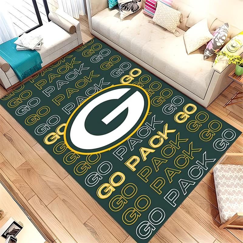 Green Bay Packers (14) Rug Suitable For Living Rooms Bedrooms Computer Rooms Dining Areas And Placement Under Tables And Chairs Also An Ideal Choice F
