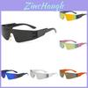 Y2k Trendy Hip-hop Sunglasses Black Frame Black Lens Uv400 Outdoor Riding Sun Glasses