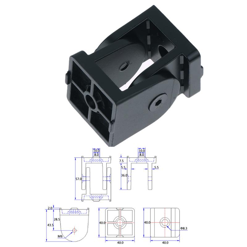 For 20 30 40 Series Aluminum Profiles 2020/3030/4040 Zinc Alloy Hinge Industrial Aluminum Adjustment Angle Connector