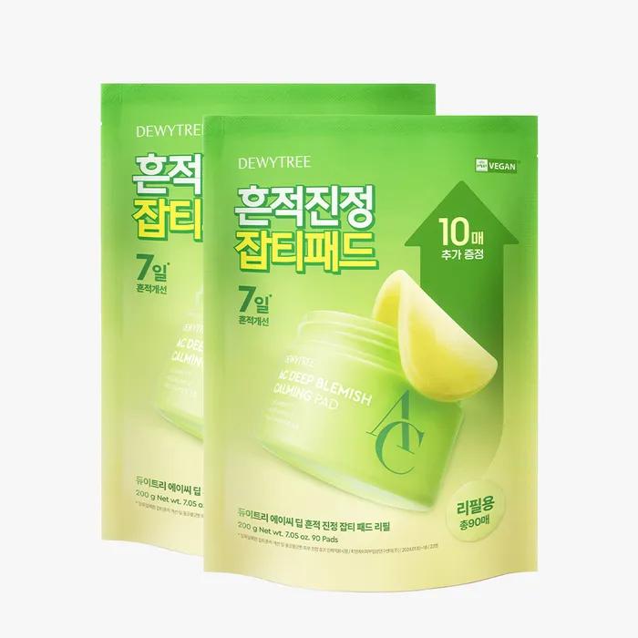 [Total 180 Sheets, 1+1 Refill] AC Control EX Deep Blemish Soothing Pads 90 Sheets, 2 Refills