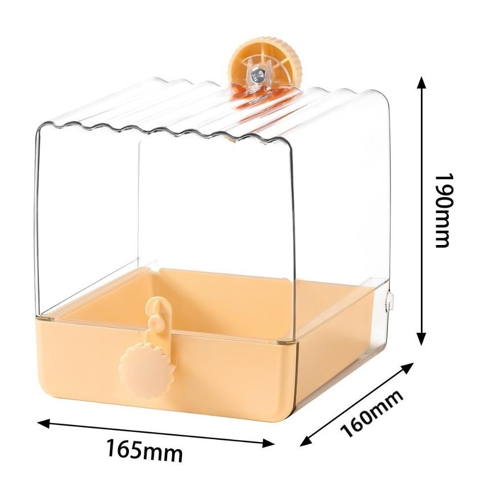 2 In 1 Bird Hanging Bathtub Drawer Design Parrot Shower Box New Food Holder Box Cage Use