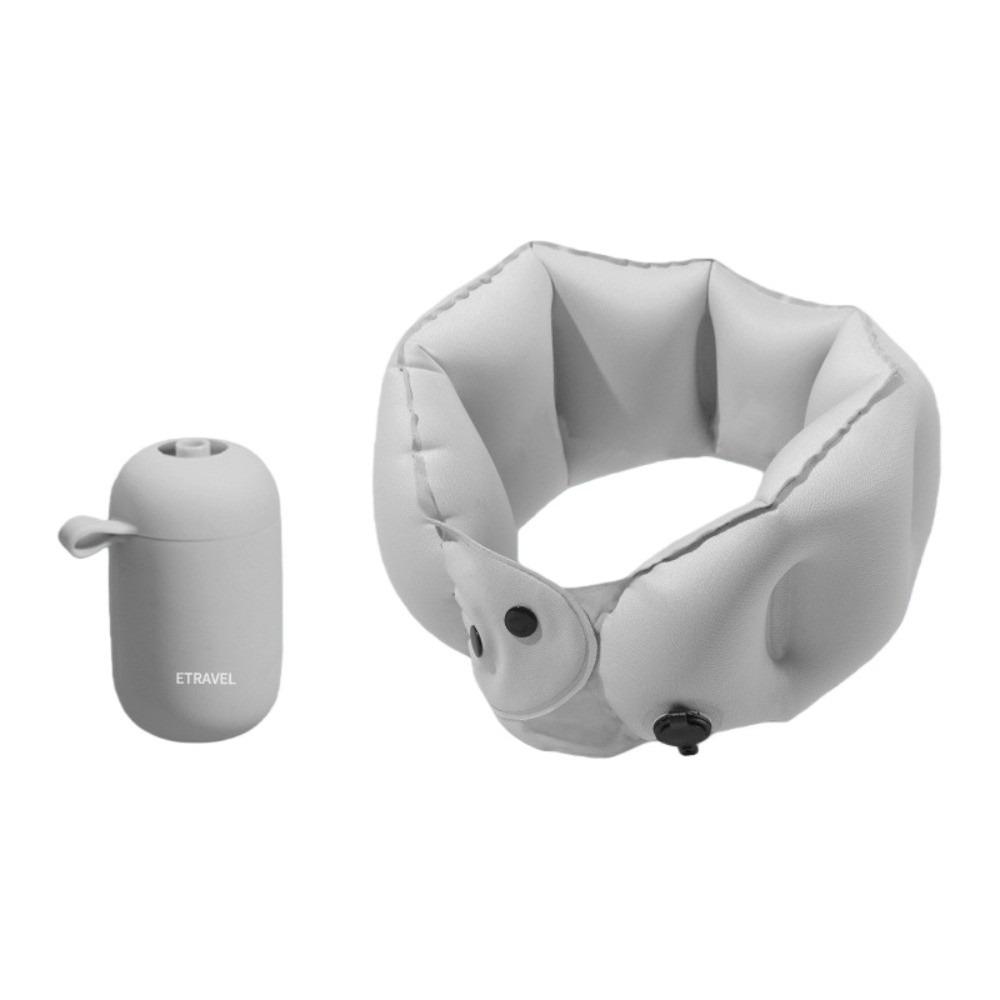 Mini U-shaped Neck Pillow Portable Ring Neck Pillow Neck Support Inflatable Travel Pillow Travel серый
