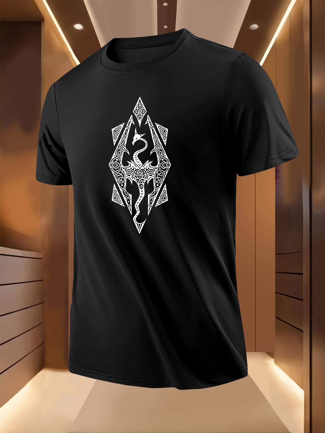 Dragon Print Tshirt - Breathable Lightweight Polyester XXXL
