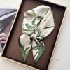 Women Square Scarf Silk Imitation Print Neckerchief Bandana Foulard Female Shawl Scarves Wrap Head Hair Band Ties