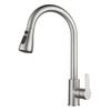 Matte Black 304 Stainless Steel Pull-Out Kitchen Faucet with Stop Button
