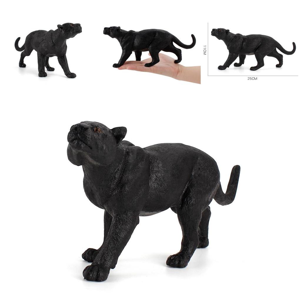 Black Panther Pvc Wildlife Model With Realistic Detailing For Collection And Display