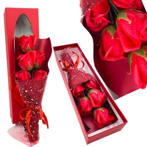 Bukiet Róż Flower Box Wieczna Róża Prezent Na Dzień Kobiet
