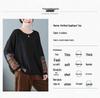 2024 Autumn/Winter Plus Size Retro Ethnic Applique Cotton Knit Women's Loose Round Neck Pullover