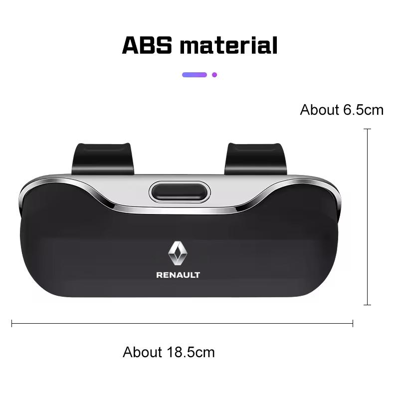 Naafdoppen Auto Zonneklep Zonnebril Brillenhoesje Clip Brillenbakje Houder Voor Renault Megane 2 3 4 Twingo Clio Talisman Captur Trafi