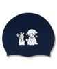 Laelliseupocheu [Pruc902 Nvy] Rabbit And Dog Silicone Swim Cap Navy