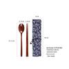 Japanese Korean Wooden Spoon & Chopsticks Set - Portable Tableware for Soup, Rice, and Serving.