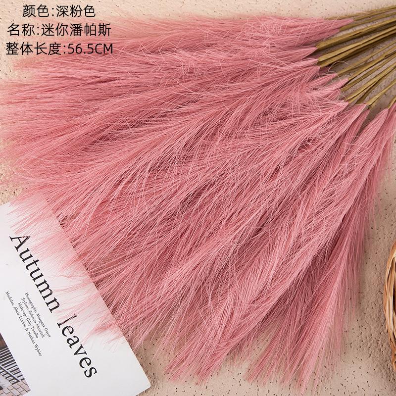 Artificial Flower Mini Pampas Reed Grass INS Wind Simulation Flower Manufacturer Home Decoration Wedding Wholesale