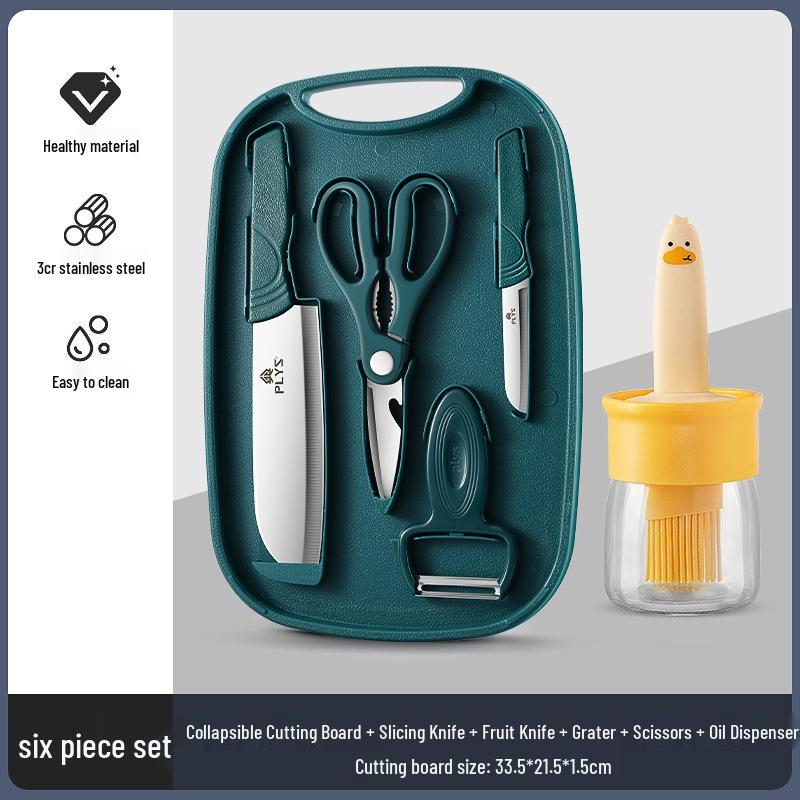 Portable Baby Toddler Food Prep Set: Knife & Cutting Board Combo