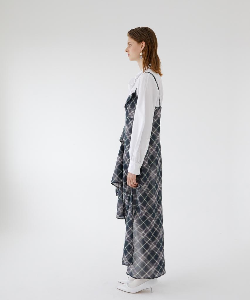 Asente Check Asymmetrical Dress
