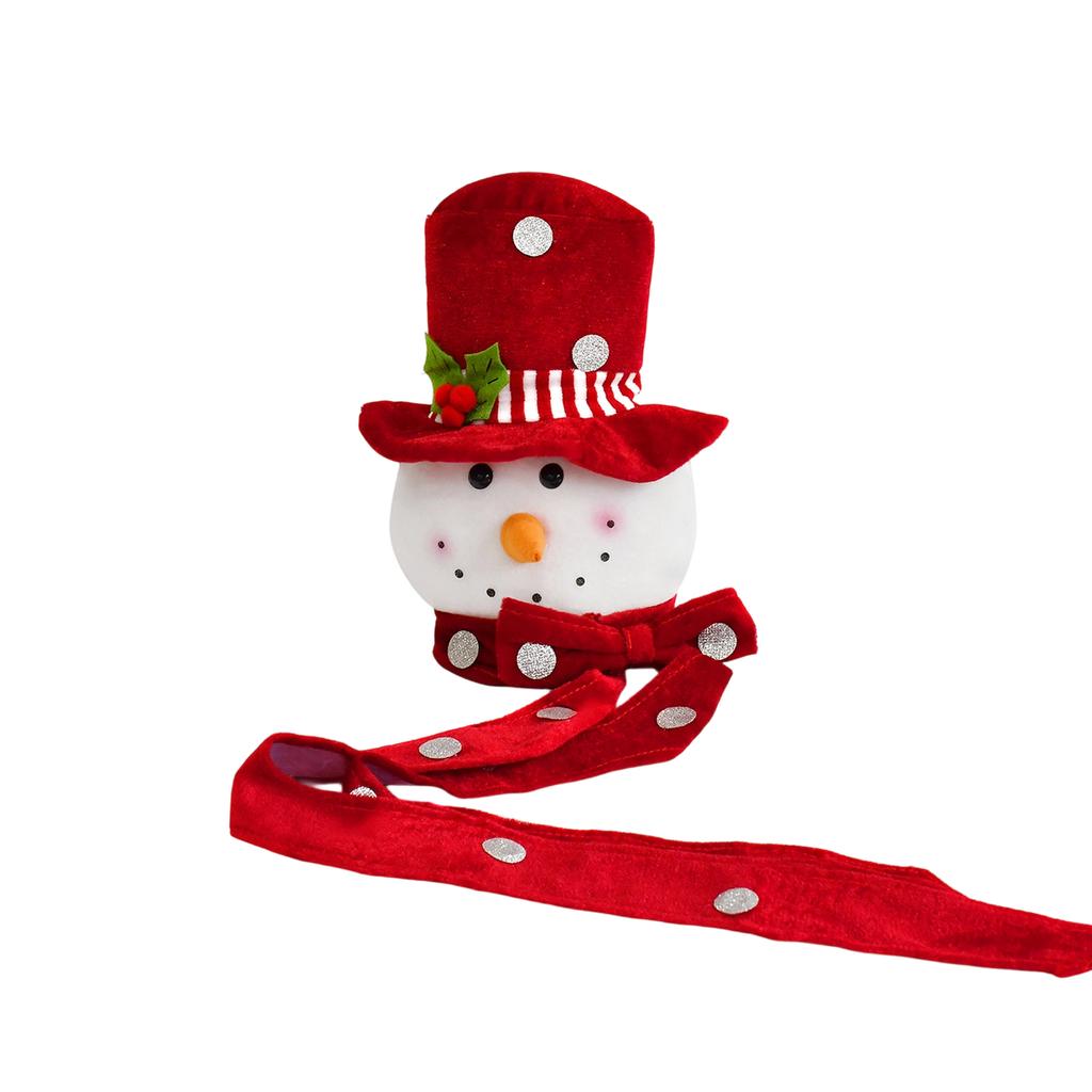 Christmas Tree Star Snowman Hat Decoration, Snowman Red Hat Tree Top Ornaments, Christmas Tree Decoration Pendants