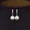Women Trendy Shell Pearl S925 Silver Gifts Jewelry Drop Earrings Ear Studs Fashion