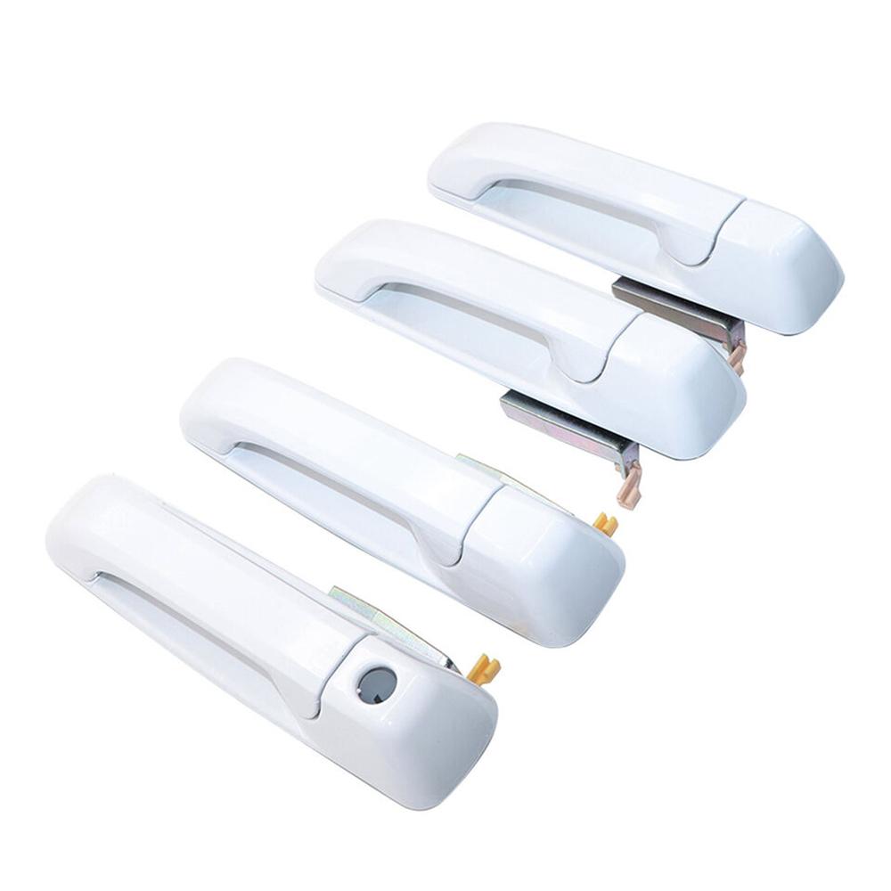 4x Car Bright White For 2019-2021 Dodge Ram 1500,2500,3500 Painted Door Handles