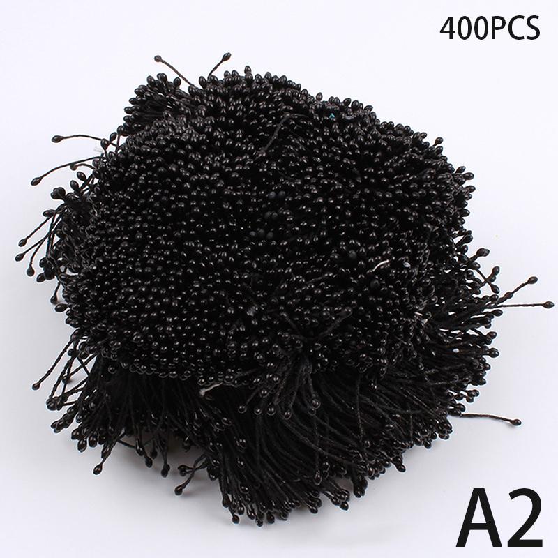 400Pcs Mini Flower Stamen Artificial Pearl Pistil Double Heads DIY Floral Craft For Wedding Decor Needlework Scrapbooking