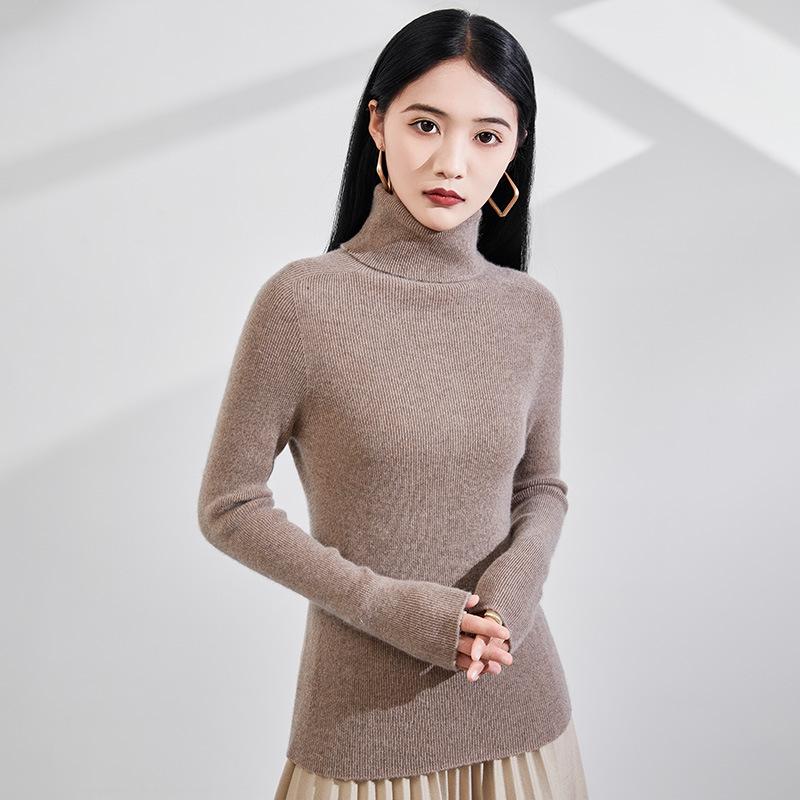 Women's Autumn/Winter 2025 Half-High Neck Slimming Knit Sweater - Comfortable & Fashionable Base Layer Top