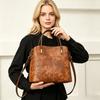 Women's PU Leather Tote Bag, Vintage Brown Bucket Handbag, Small Capacity Shoulder Crossbody Bag, Casual Daily Commuter Bag for Work Shopping Travel