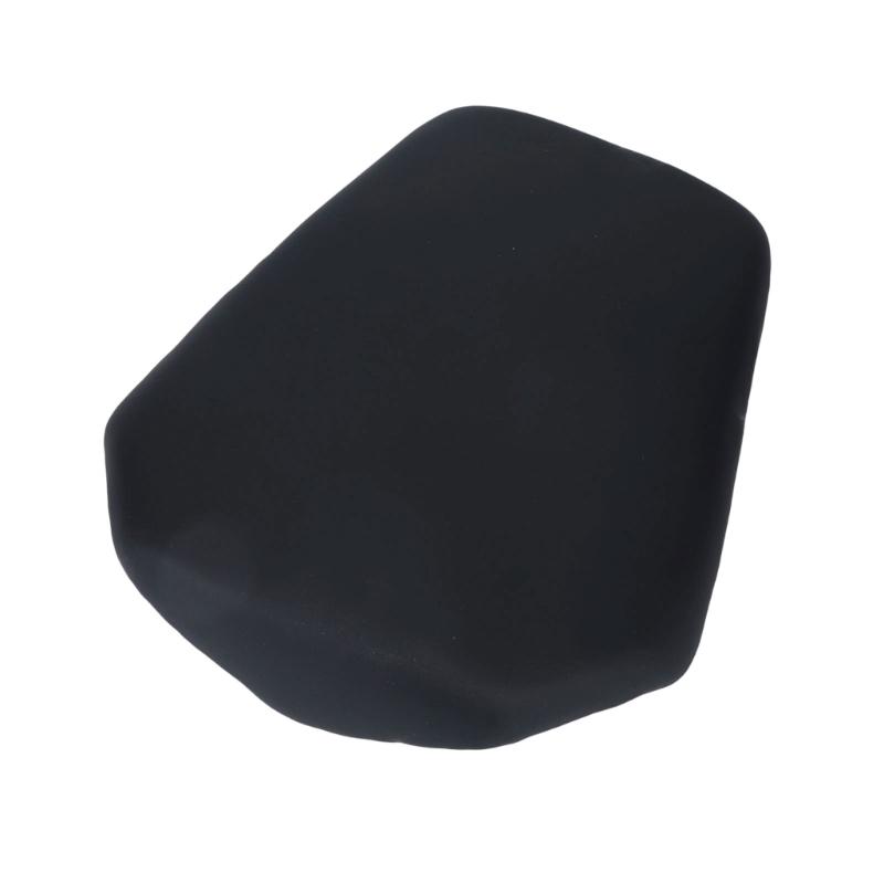 Rear Motorcycle Seat Pad Replacement, Black PU Passenger Pad with Molded Mount Base for Routine Service Tasks and Visual Update Work