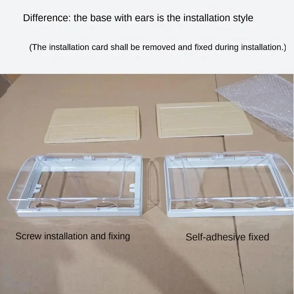 New Plastic Switch Protection Box Transparent Double Sockets Socket Protector 86 type Power Outlet Electric Plug Cover