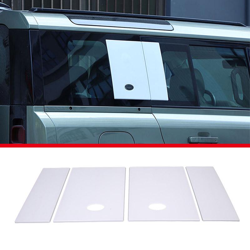 

For Land Rover Defender 110 130 2020-2026 ABS Carbon Fiber Rear Side Window Decorative Panel Sticker Car Exterior Accessories белый