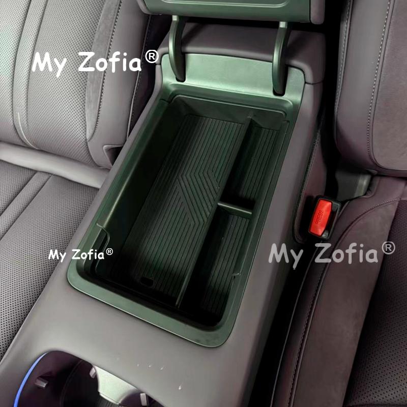 For XPeng P7 2025 2026 Car Central Armrest Storage Box Wireless Charging Silicone Pad Lower Storage Box Tray Accessories