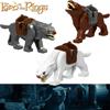 Small Particle Animal Series Building Blocks For Kids Tiger Polar Bear Dog Bear Elephant Deer Wolf Abs Plastic Material