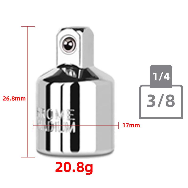 Austauschbares Ratschenschlüssel-Adapterset: 1/2" bis 3/8" bis 1/4" Fliegengrößen - CRV.