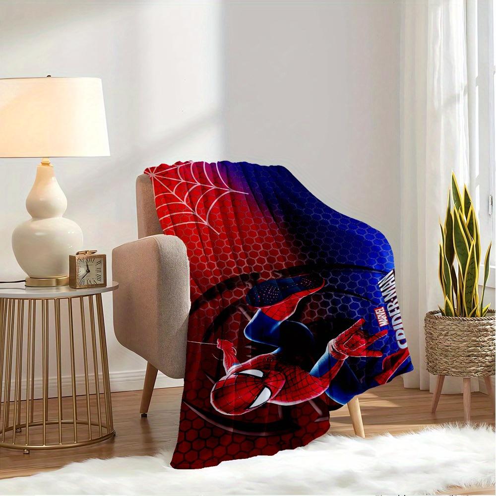 1pc Flannel Spiderman Cartoon Pattern Bed Blanket, Sofa Blanket, Home Decor, Room Decor, Birthday Gift, Christmas Giftc057